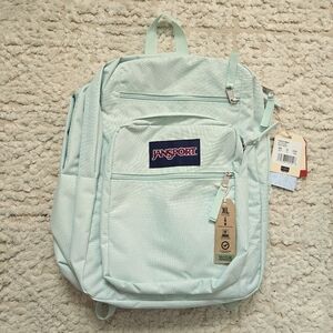 Jansport Big Student 17.5" Backpack Fresh Mint Multi-Pocket Laptop Compartment
